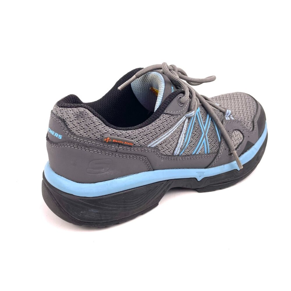 Skechers Work Relaxed Fit Slip Resistant Shoes – Women’s Size 8 US (Gray/Blue) - Picture 5 of 13